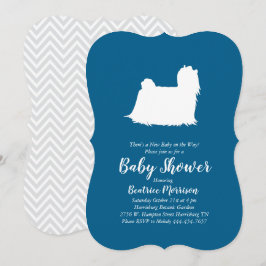 Maltesisk Hund Baby Shower Blue Boy Inbjudningar
