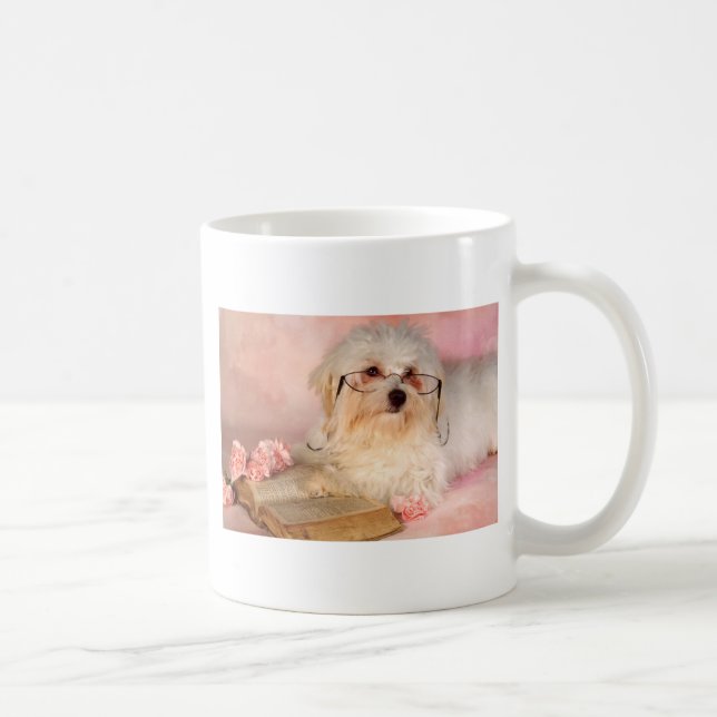 Maltesisk hund för vit kaffemugg (Höger)
