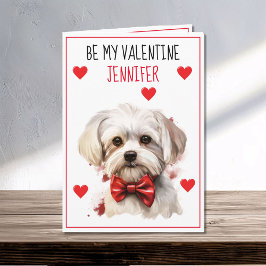 Maltesisk Hund I Woof You Valentine Kort