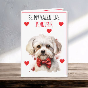 Maltesisk Hund I Woof You Valentine Kort