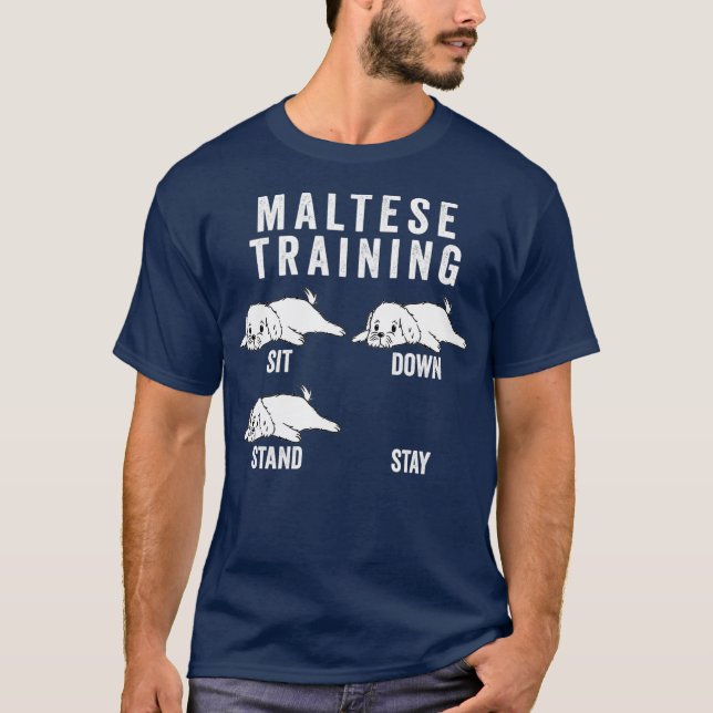 Maltesisk Hund T Shirt (Framsida)