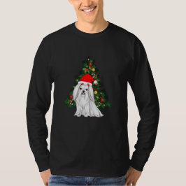 Maltesisk jul, Julafton Maltesisk Hund med julhat T Shirt