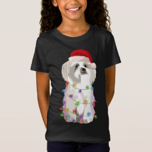 Maltesisk jul Ljus Julafton Hund älskare T Shirt