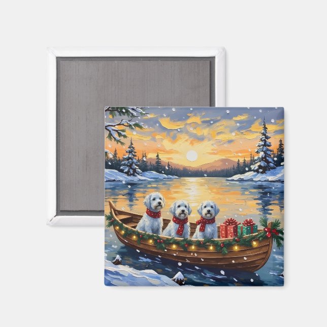 Maltesisk julbåt firande magnet (Front/Back)