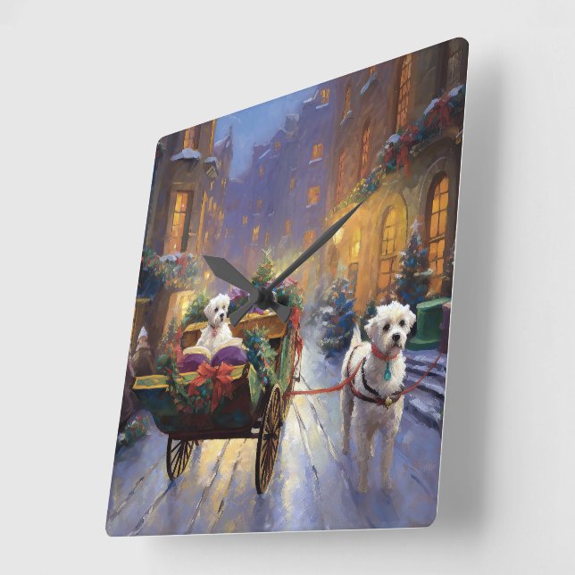 Maltesisk julfestsäsong fyrkantig klocka (Vinkel)