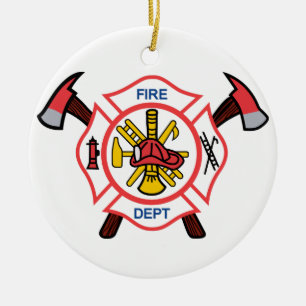 Maltesisk Kor Fire Dept Julgransprydnad Keramik