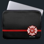Maltesisk kor för tunn Monogram för röd linje Laptop Sleeve<br><div class="desc">En stor röd linje avfyrar det themed bärbar datorfodral för räddingen. Den presenterar en maltesisk kor på centrera för din monogram av ditt första eller efternamn eller det av din mottagareare gåva. Under den maltesiska kor är en fläck för personens namn eller efternamn. En fantastisk skräddarsy gåvan för den favorit-...</div>