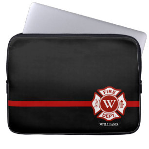 Maltesisk kor för tunn Monogram för röd linje Laptop Sleeve
