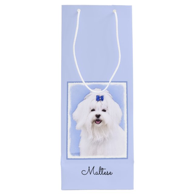 Maltesisk målning - Cute Original Hund Art (Baksidan)
