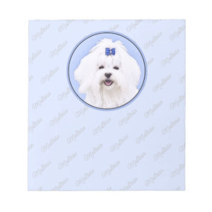 Maltesisk målning - Cute Original Hund Art Anteckningsblock
