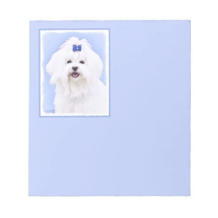 Maltesisk målning - Cute Original Hund Art Anteckningsblock