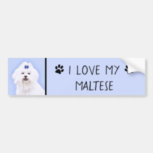 Maltesisk målning - Cute Original Hund Art Bildekal