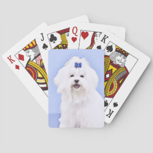 Maltesisk målning - Cute Original Hund Art Casinokort