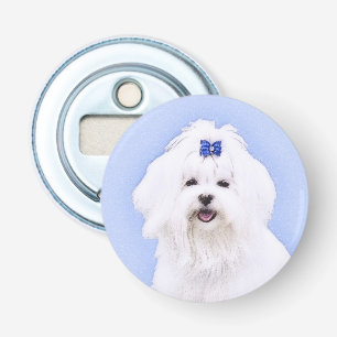 Maltesisk målning - Cute Original Hund Art Flasköppnare