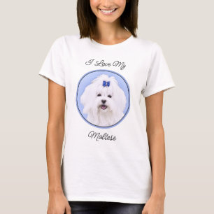 Maltesisk målning - Cute Original Hund Art T Shirt