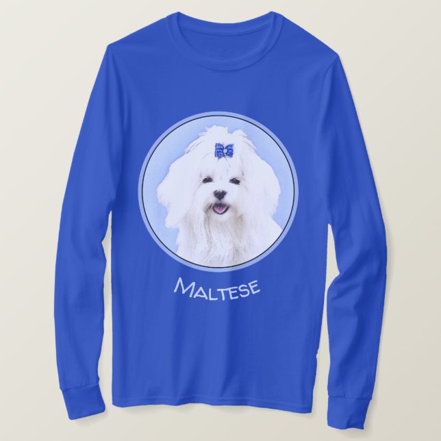 Maltesisk målning - Cute Original Hund Art T Shirt (Design framsida)
