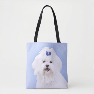 Maltesisk målning - Cute Original Hund Art Tygkasse