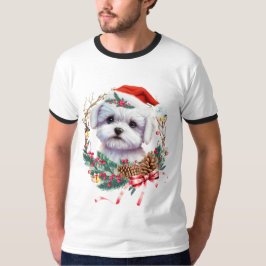 Maltesisk marijuant jul, Julafton Maltesisk Hund T Shirt