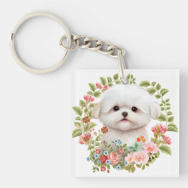 Maltesisk marionett i Bloom, Maltesiska Hund älska (Framsidan)