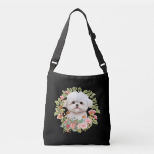Maltesisk marionett i Bloom, Maltesiska Hund älska Axelväska