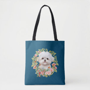 Maltesisk marionett i Bloom, Maltesiska Hund älska Tygkasse