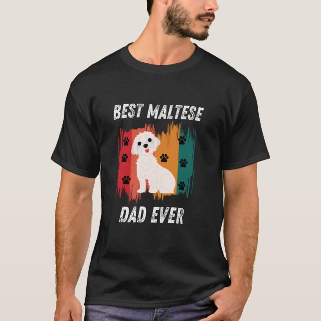 Maltesisk Pappa Allnyfunny maltesisk Pappa Far Da T Shirt (Framsida)