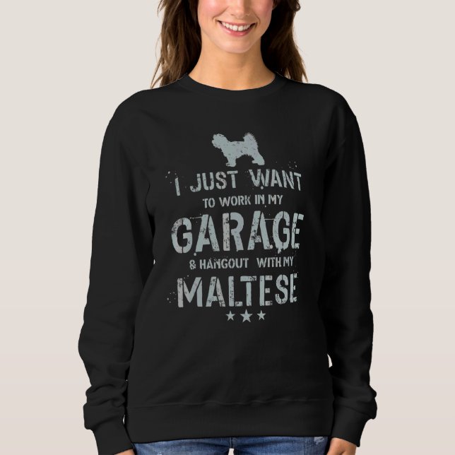 Maltesisk Pappa Garage Män Hänger T Shirt (Framsida)