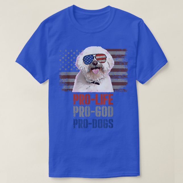 Maltesisk Pro Life Pro God Pro Hundar T Shirt (Design framsida)