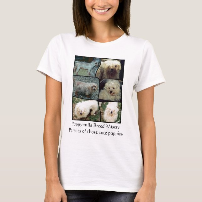 Maltesisk puppymillrädding tee shirt (Framsida)