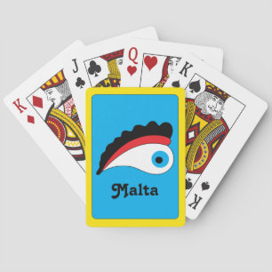 Maltesisk vaccinering Maltas fiskebåt Lucky Öga Casinokort