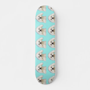 Maltesisk valp mini skateboard bräda 18,5 cm