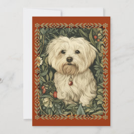 Maltesisk Vintage Blommigt Tapestry Inbjudningar