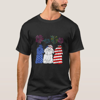 Maltesiska 4:e juli maltesiska amerikanska Flagga  T Shirt
