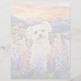 Maltesiska - 8,5 tum x 11 tum Stationery Lakan