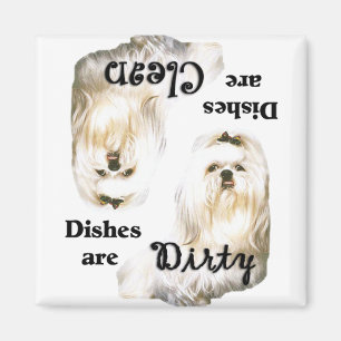 Maltesiska Älskare Dishwasher Magnet