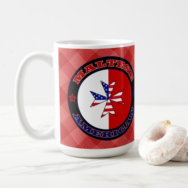 Maltesiska amerikanska Kor Ensign Kaffemugg (Med munk)