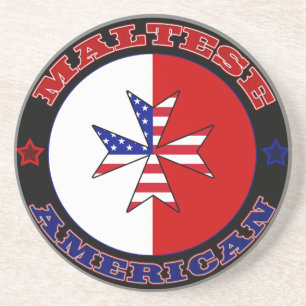 Maltesiska amerikanska Kor Ensign Underlägg Sandsten