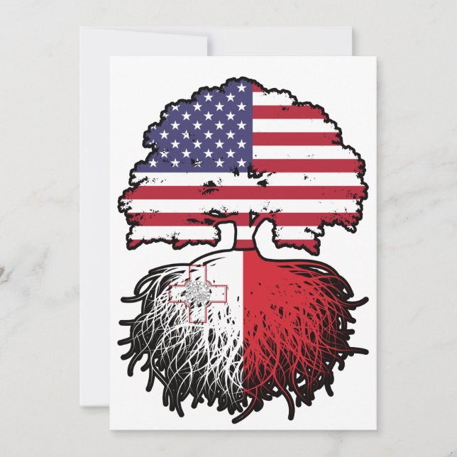 Maltesiska amerikanska USA Förenta Stater Amerika Inbjudningar (Framsida)