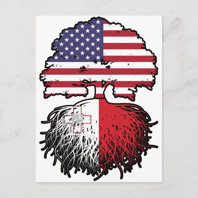 Maltesiska amerikanska USA Förenta Stater Amerika Vykort (Framsida)