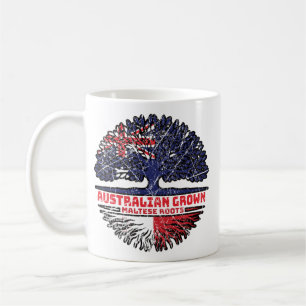 Maltesiska australiska Australien Träd Roots Flagg Kaffemugg