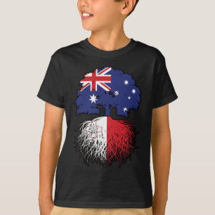 Maltesiska australiska Australien Träd Roots Flagg T Shirt