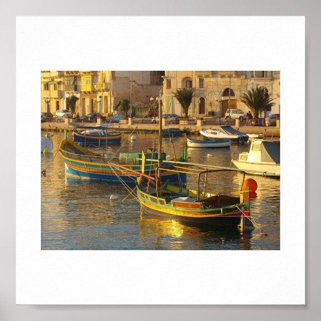Maltesiska Boats Poster (Framsidan)