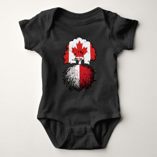 Maltesiska Canadian Canada Träd Roots Flagga T Shirt