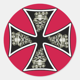 Maltesiska Döskallar Sticker Runt Klistermärke