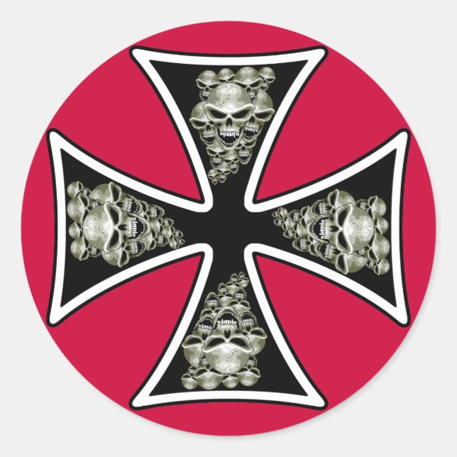 Maltesiska Döskallar Sticker Runt Klistermärke (Framsida)