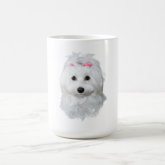Maltesiska Elegance Fluffy Beauty Kaffemugg (Center)
