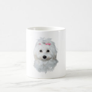 Maltesiska Elegance Fluffy Beauty Magisk Mugg