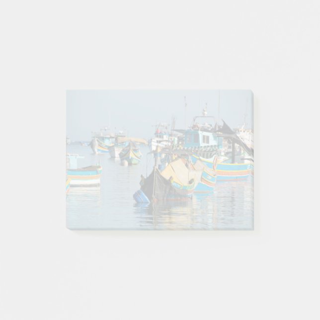 Maltesiska fiskebåtar | Marsaxlokk i Malta Post-it Block (Framsida)