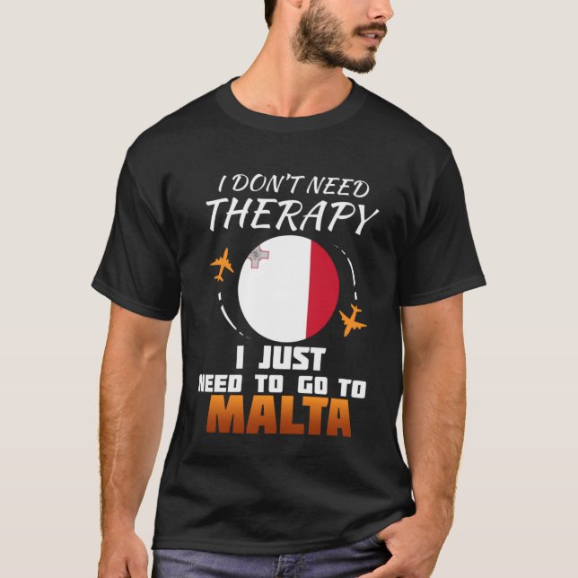 Maltesiska Flagga I Malta Vacation T Shirt (Framsida)