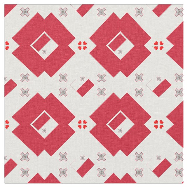 Maltesiska Flagga & Malta Trendig Fabric/mode Tyg (Närbild)